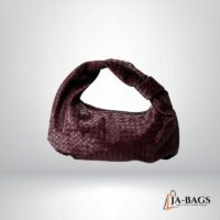 Afrodit Clutch Bordo Örgü Desenli Çanta 1
