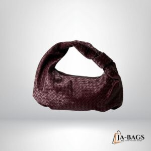Afrodit Clutch Bordo Örgü Desenli Çanta 1