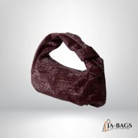 Afrodit Clutch Bordo Örgü Desenli Çanta 2