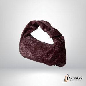 Afrodit Clutch Bordo Örgü Desenli Çanta 2