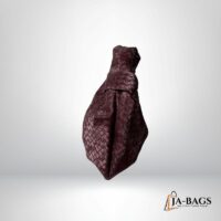 Afrodit Clutch Bordo Örgü Desenli Çanta 3