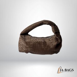 Afrodit Clutch Kahverengi Örgü Desenli Çanta 1