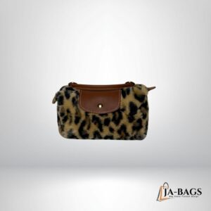 Arya Tüylü Pelus Leopar Çanta 1
