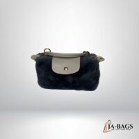 Arya Tüylü Pelus Mavi Çanta 1