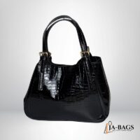 Selene Siyah Kroko Desenli Midi Bag 2