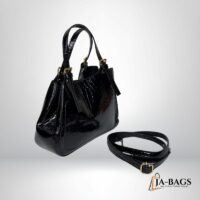 Selene Siyah Kroko Desenli Midi Bag 3