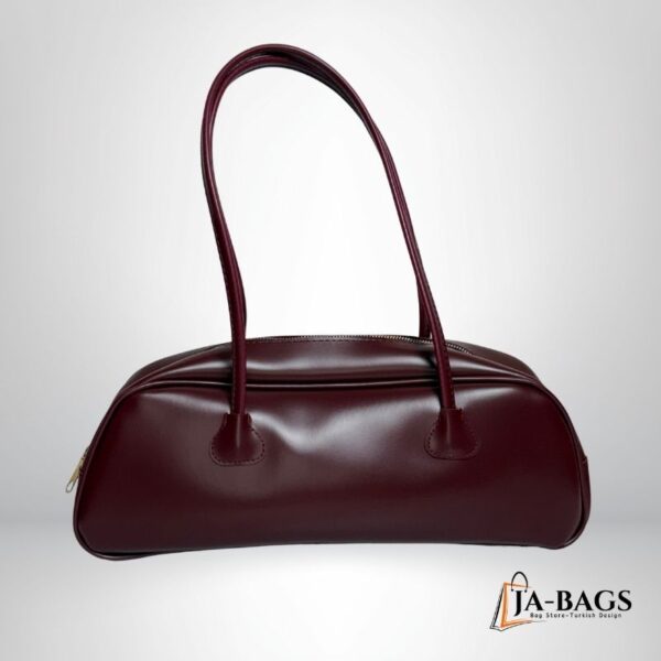 Showy Bordo Baget Çanta 1